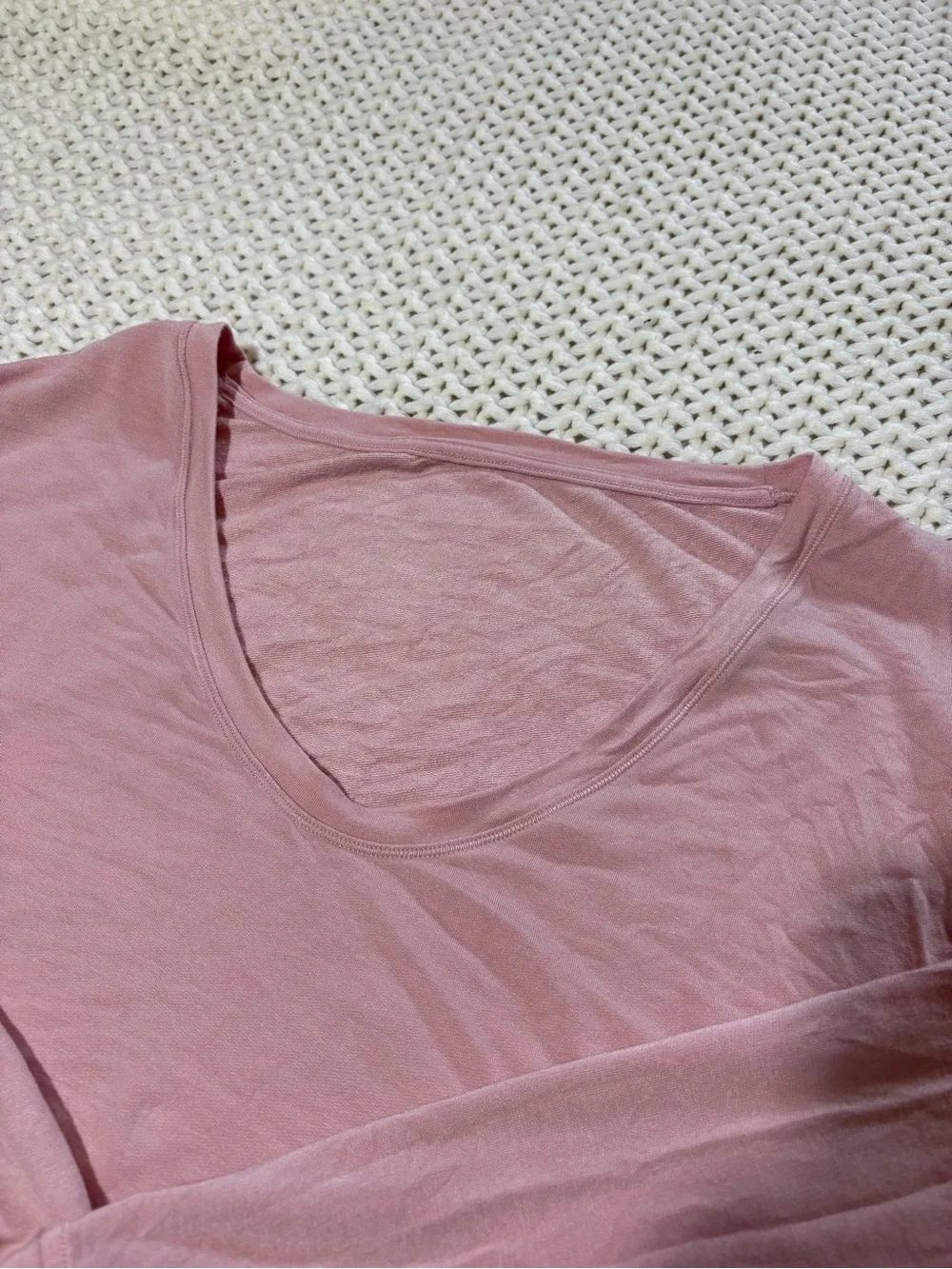 lululemon BeCalm scoop neck pullover in pink haze size small